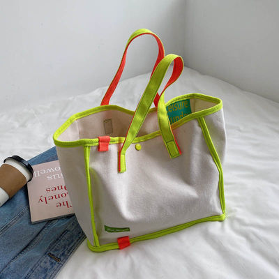 Mode Recycling Natur Schlicht Custom Eco-Friendly Druck Leinwand Baumwolle Tote Einkaufstüte