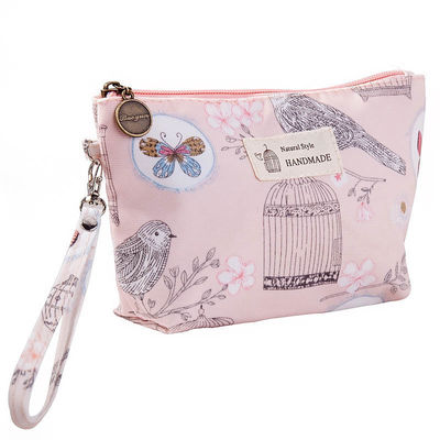Leinwand-Mode-Make-up-Tasche mit Reißverschluss Lady Cute Portable Kosmetik Taschen