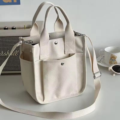Neueste Mode-Style Leinwand Crossbody Lebensmittel-Einkaufstüte mit verstellbarem Gurt