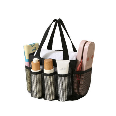 Sommer Essential Mesh Beach Tote Bag mit mehreren Taschen und individueller Farbe