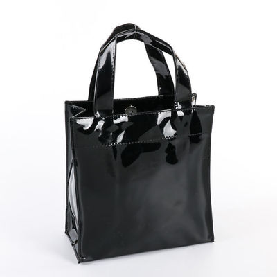 Custom Modische Druckdesign Glanz Spiegel Tote Handgriff Einkaufstasche mit Logo Wasserdichte PVC Tote Tasche