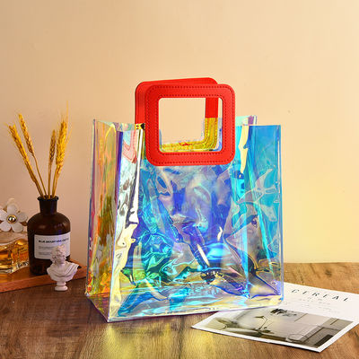 Reise- und Ausfahrt-Laser-Holographische Irissenz-Pvc-Schulter-Beach-Tote-Tasche für benutzerdefiniertes Logo
