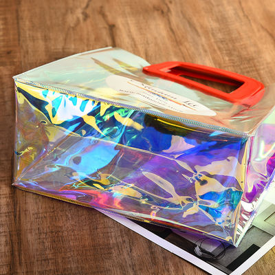 Reise- und Ausfahrt-Laser-Holographische Irissenz-Pvc-Schulter-Beach-Tote-Tasche für benutzerdefiniertes Logo