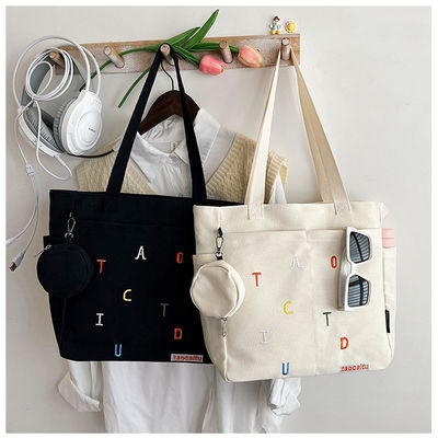 2023 Canvas Tote Schultertasche für sanfte Frau in mittlerem 30-50cm kundenspezifische Farbe