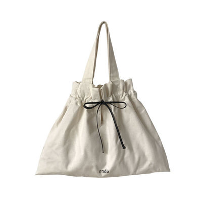 Polyester Auskleidungsmaterial Custom Logo gedruckte Leinen Baumwolle Leinwand Ziehstring Tote Bag