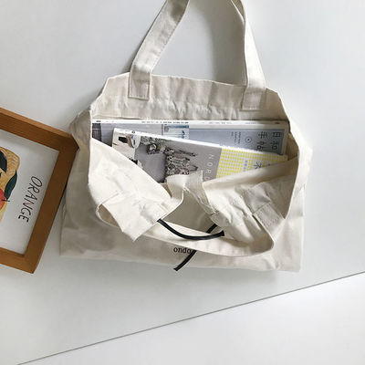 Polyester Auskleidungsmaterial Custom Logo gedruckte Leinen Baumwolle Leinwand Ziehstring Tote Bag