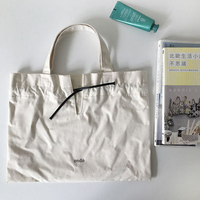 Polyester Auskleidungsmaterial Custom Logo gedruckte Leinen Baumwolle Leinwand Ziehstring Tote Bag
