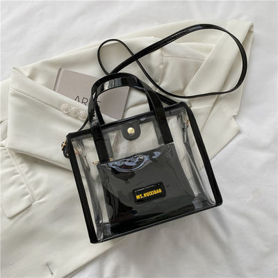 Naylon-Verschluss Akzeptabel OEM/ODM Offene PVC-Tote-Einkaufstaschen mit farbigem Griff