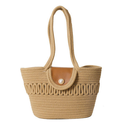 Geschlechtsneutrale Sommerstrandbroderie Stroh-Tote-Tasche für maßgeschneiderte Frauen