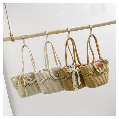 Geschlechtsneutrale Sommerstrandbroderie Stroh-Tote-Tasche für maßgeschneiderte Frauen
