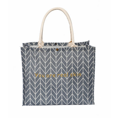 Große Handtaschen aus Öko-Baumwolle Linnen Hessische Hanfjute Tote-Taschen mit individuellem Design
