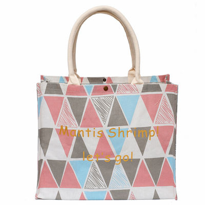 Große Handtaschen aus Öko-Baumwolle Linnen Hessische Hanfjute Tote-Taschen mit individuellem Design