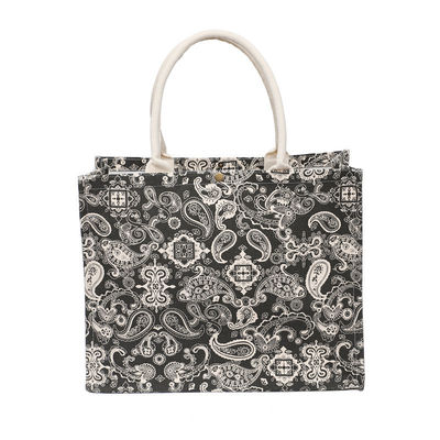 Große Handtaschen aus Öko-Baumwolle Linnen Hessische Hanfjute Tote-Taschen mit individuellem Design