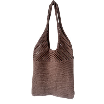 2024 Frühling Herbst und Winter Frauen Handgestalt Strick-Schultertasche in solider Farbe