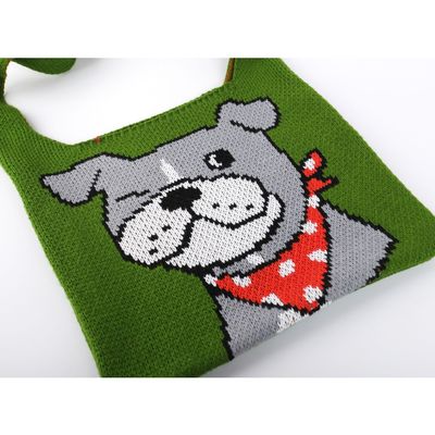 Handgefertigte Stricktasche helle Farbe Rücken Gewebte Neopren Pu Weave Tasche für mittlere Größe
