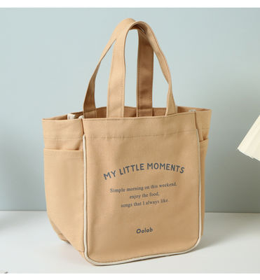 Customized Farbe einfache Baumwolle Leinwand Wiederverwendbar Frauen Shopping Tote Tasche für mittlere Größe