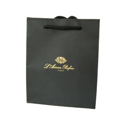 Luxus Kleidung Einzelhandel Geschenke Einkaufen Schwarz Schmuck Papiertüte mit individueller Farbe
