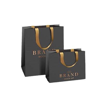 Luxus Kleidung Einzelhandel Geschenke Einkaufen Schwarz Schmuck Papiertüte mit individueller Farbe