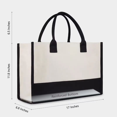 Druckbare Versand monogrammierte Geschenk-Tote-Tasche für Frauen kundenspezifische Leinwand Strandtasche