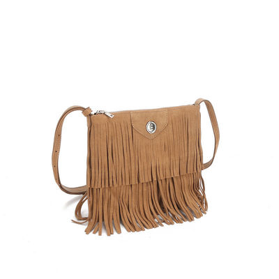 Polyester Medium Öko-freundliche Brautjungfer Geschenke Custom Nature Fringe Tassel Tote Bag für Frauen