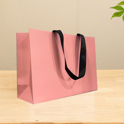 Papiertüten aus Karton Luxusweißes Kraftpapier Geschenktüte für Einkaufstaschen