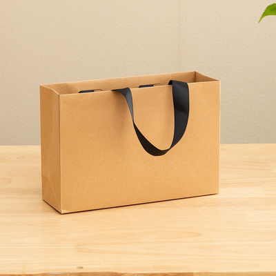 Papiertüten aus Karton Luxusweißes Kraftpapier Geschenktüte für Einkaufstaschen