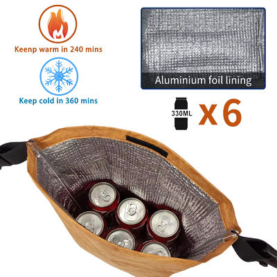 Isolierte Lebensmittelthermische Aluminiumfolie Dupont Tyvek Kraftpapier Lunch-Cooler-Tasche mit Griff in kundenspezifischem Druck
