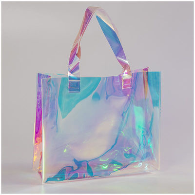 Briefmuster PVC-Tote-Tasche Wasserdicht Transparentes und anpassbares Design