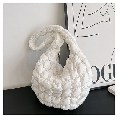 Customized Farbe Winter Baumwolle gepolstert Quilted Sling Down Tote Tasche für Frauen im Winter