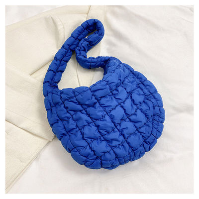 Customized Farbe Winter Baumwolle gepolstert Quilted Sling Down Tote Tasche für Frauen im Winter