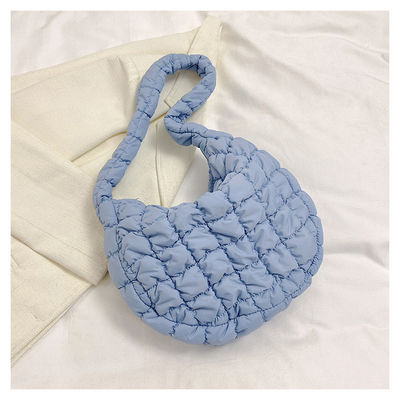 Customized Farbe Winter Baumwolle gepolstert Quilted Sling Down Tote Tasche für Frauen im Winter