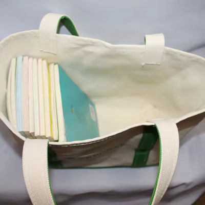 Übergroße, umweltfreundliche Baumwoll-Tote-Tasche mit individuell gedrucktem Logo
