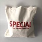 Custom Logo gedruckt Naturhalbweiße Baumwolle Leinwand Ziehstring Tote Tasche zum Einkaufen