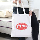 Custom Logo gedruckt Naturhalbweiße Baumwolle Leinwand Ziehstring Tote Tasche zum Einkaufen