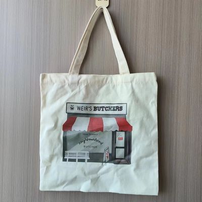 Leinwand-Einkaufstüte mit Logos Leinwand-Sublimation-Blank-Taschen Weiß Polyester-Tote-Tasche