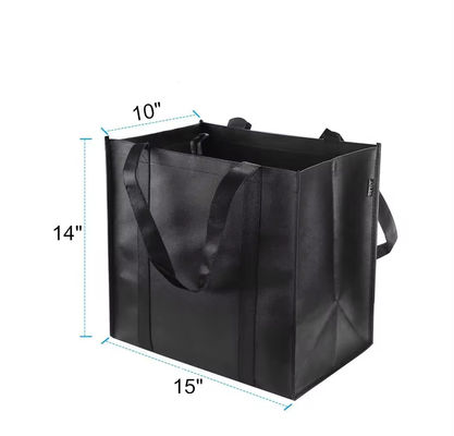 Custom Logo gedruckt Wiederverwendbare nicht gewebte Tote-Taschen für Lebensmittelkäufer Hitzeübertragung
