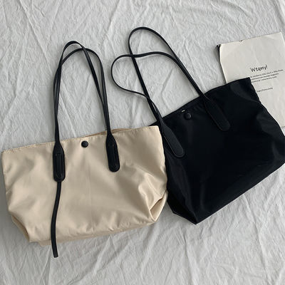 Zipper Messenger Bag Nylon Material Druck Logo Druck Einkaufstasche für das tägliche Leben