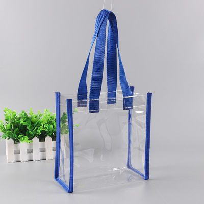 Plastik-Tote-Einkaufstüte Schulter PVC-Strandhandtasche mit Logo-Zipper für Waren