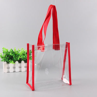 Plastik-Tote-Einkaufstüte Schulter PVC-Strandhandtasche mit Logo-Zipper für Waren