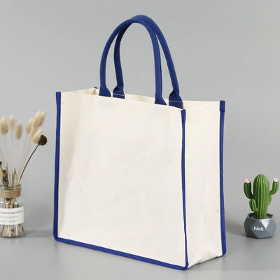 Maßgeschneiderte Handtasche mit leerer, quadratischer Unterseite, Baumwolle, Shopping-Handtasche für Werbung
