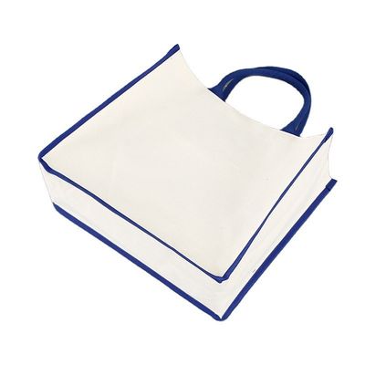 Maßgeschneiderte Handtasche mit leerer, quadratischer Unterseite, Baumwolle, Shopping-Handtasche für Werbung