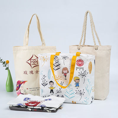 Neueste Modische Druckmuster Handgefertigte Leere Baumwoll-Leinwand-Tote-Tasche mit Logo