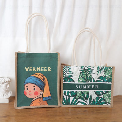 Neueste Modische Druckmuster Handgefertigte Leere Baumwoll-Leinwand-Tote-Tasche mit Logo
