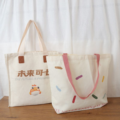 Neueste Modische Druckmuster Handgefertigte Leere Baumwoll-Leinwand-Tote-Tasche mit Logo