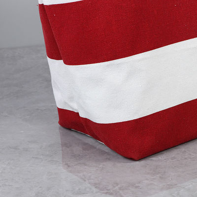 Strippige Handtaschen aus Leinwand, kundenspezifische Tote-Taschen, Einkaufstaschen mit Logo