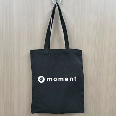 Custom Printed Logo Damen Leinwand Baumwolle Tote-Taschen mit Soft-Loop-Stil und mittlere Größe