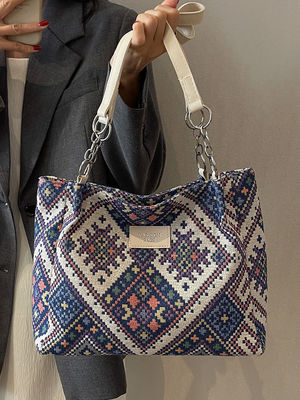 Druckmuster gedruckte Leinwand-Einkaufstüte Dauerhafte Tote Wandteppich-Tasche zur Werbung