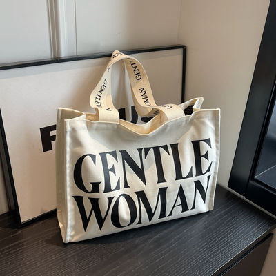 OEM/ODM Akzeptabel Naturbaumwolle Schwerlast-Leinwand-Tote-Tasche mit Tasche und Reißverschluss