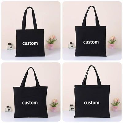 Neueste Modische Custom Logo Öko-freundliche Leinwand Tote Tasche mit Reißverschluss und Tasche