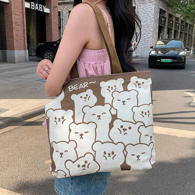Mittlere Leinwand-Tote-Tasche aus organischer Baumwolle für nachhaltige Einkaufslösungen